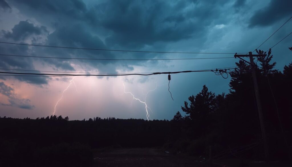Elektros linijos gedimas