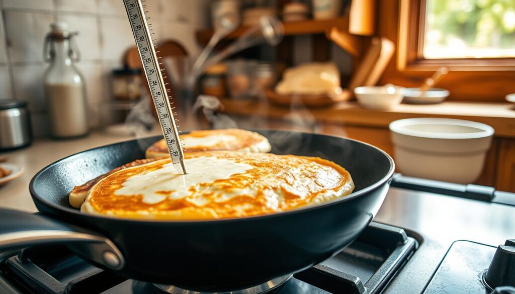 Kepti varškėčiai temperatūros kontrolė