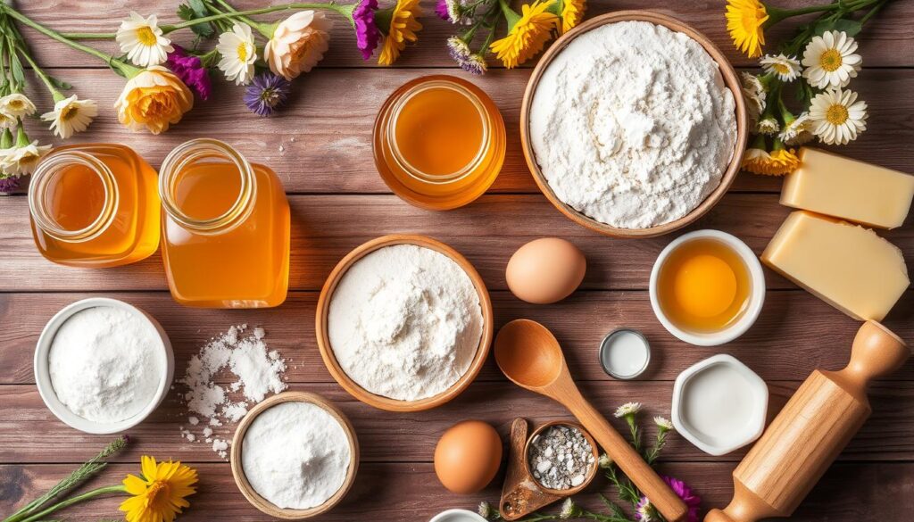 Medaus torto ingredientai