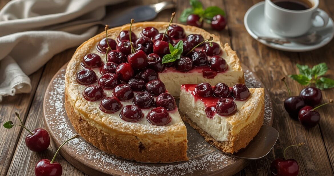 Varškės pyrago su vyšniomis receptas klasikiniam desertui
