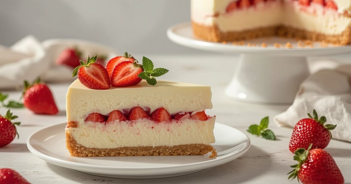 Varškės torto su braškėmis receptas vasaros desertui