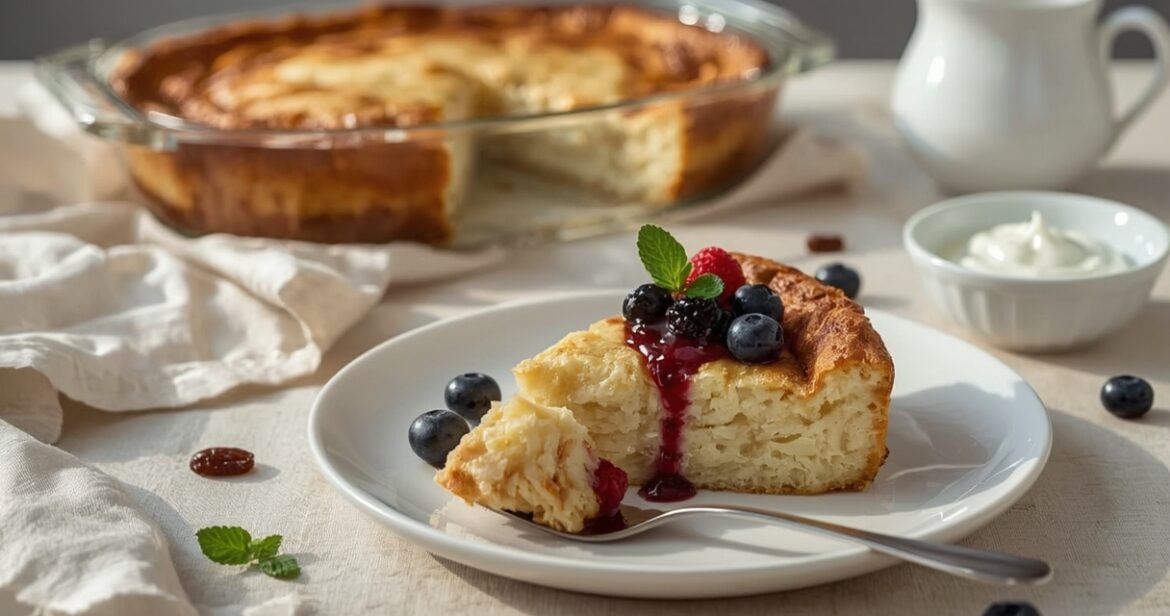 Varškės ir ryžių apkepo receptas minkštam ir puriam desertui