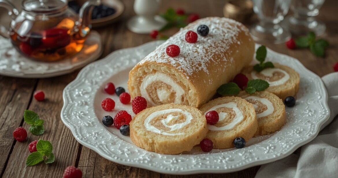 Varškės vyniotinio receptas puriam naminiam desertui