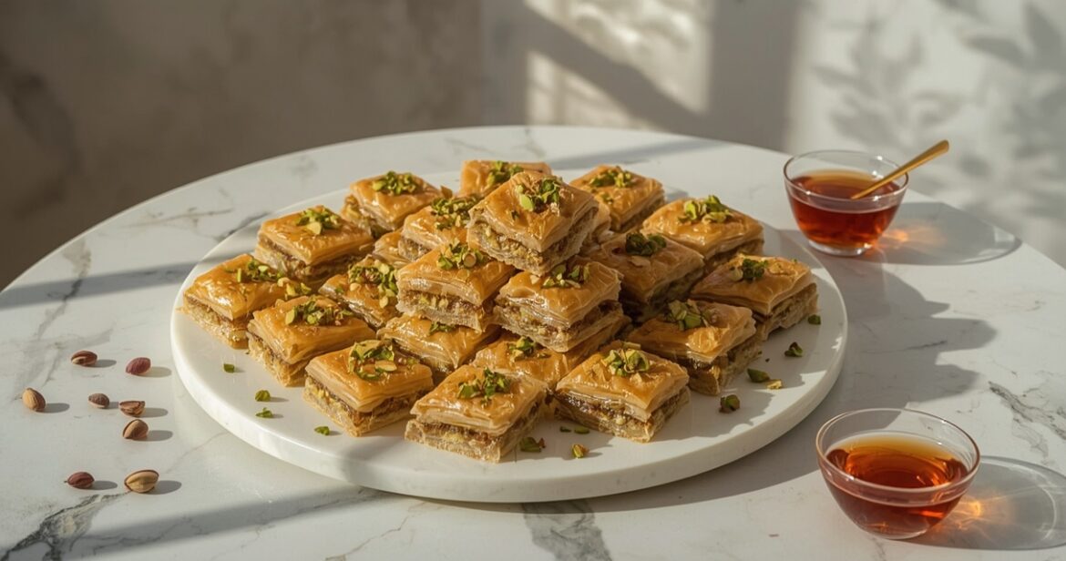 Baklavos receptas su riešutais ir traškia filo tešla