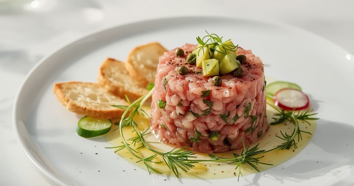 Tuno tartaro receptas su avokadu ir citrusiniu užpilu