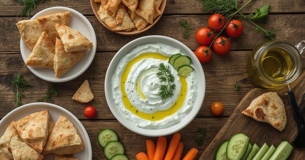 Tzatziki receptas su graikišku jogurtu ir šviežiais agurkais