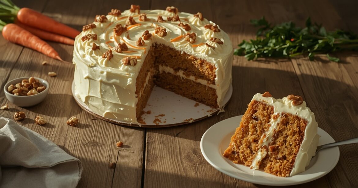 Drėgno morkų pyrago receptas su kreminio sūrio kremu