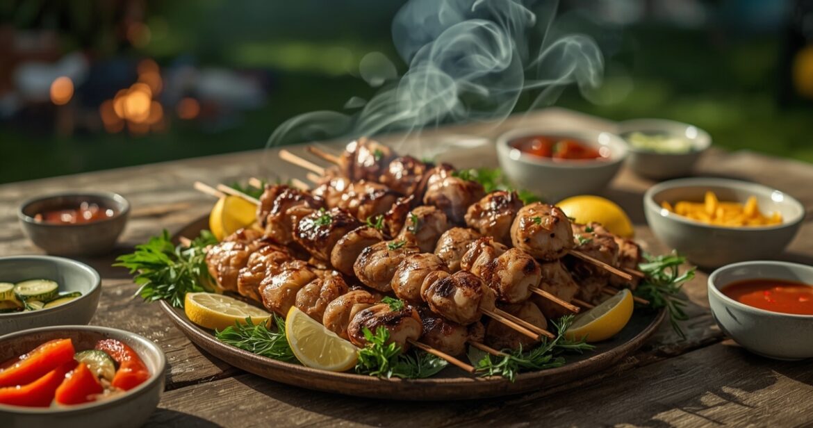 Kiaulienos šašlykų receptas su svogūnais ir aromatingu marinatu