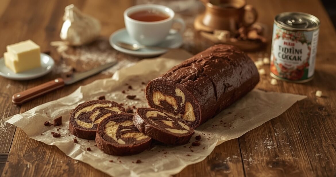 Tinginys su kondensuotu pienu tradicinis receptas su sausainiais