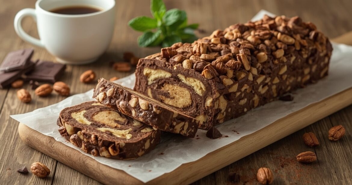 Tinginys su riešutais ir sausainiais klasikinis deserto receptas