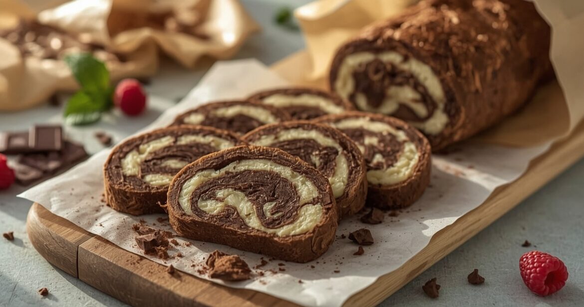 Tinginys su šokoladu klasikinis paprastas deserto receptas