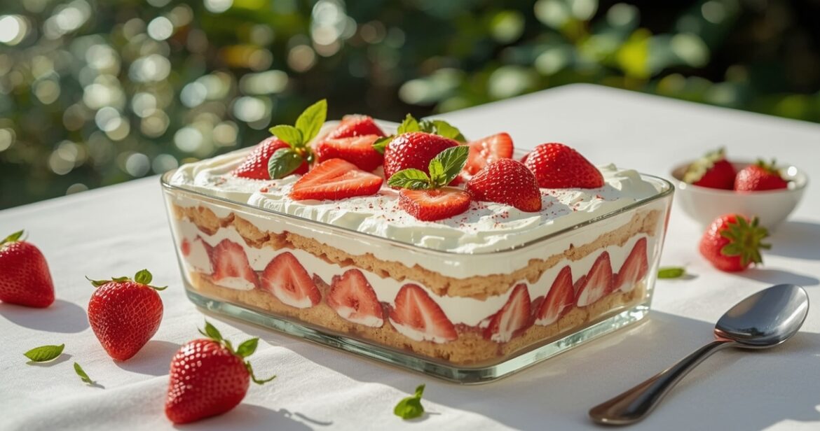 Tiramisu su braškėmis receptas vasariškam desertui