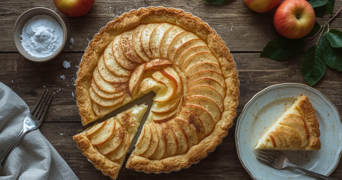 Varškės ir obuolių pyrago receptas su trapiu pagrindu