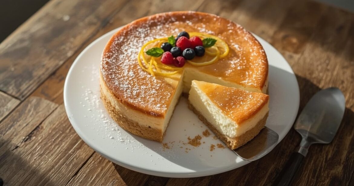 Varškės pyrago receptas su kondensuotu pienu ir sausainių pagrindu