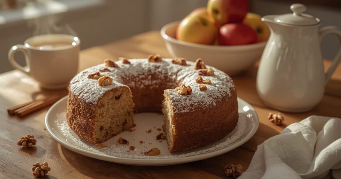 Draugystės pyrago receptas su obuoliais ir riešutais