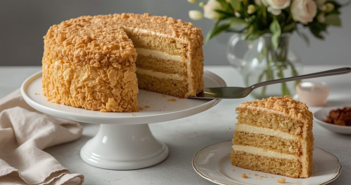 Napoleono torto receptas su sluoksniuota tešla ir vaniliniu kremu