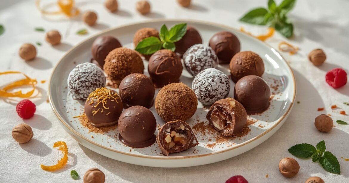 Šokoladinių triufelių receptas su grietinėle ir kakava