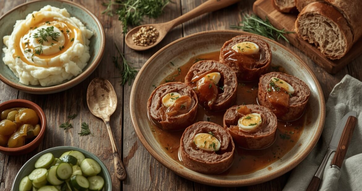 Tikrų jautienos zrazų receptas su tradiciniu įdaru