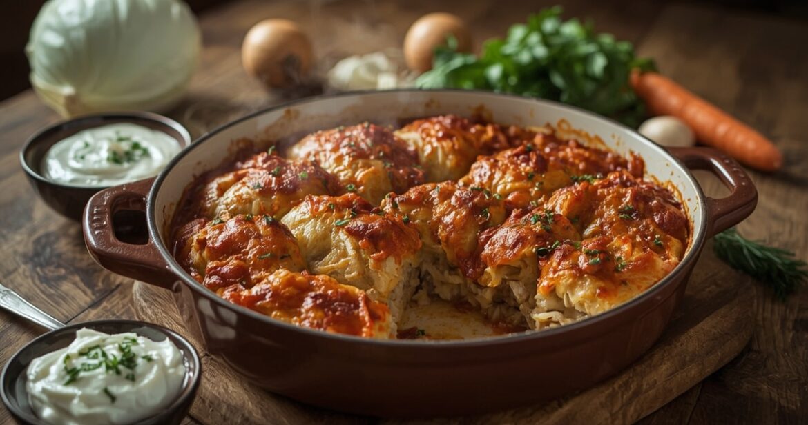 Tinginių balandėlių receptas su malta mėsa ir kopūstais orkaitėje