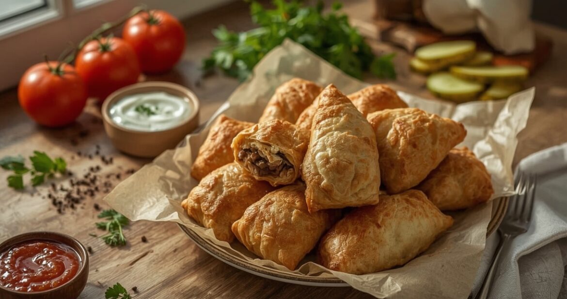 Tinginių čeburekų receptas su malta mėsa ir lavašu