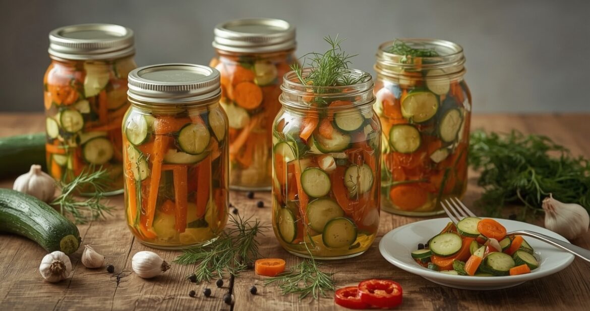 Traškios marinuotos cukinijos žiemai receptas