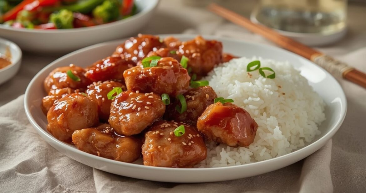 Traškios vištienos kiniškai su medaus glazūra receptas