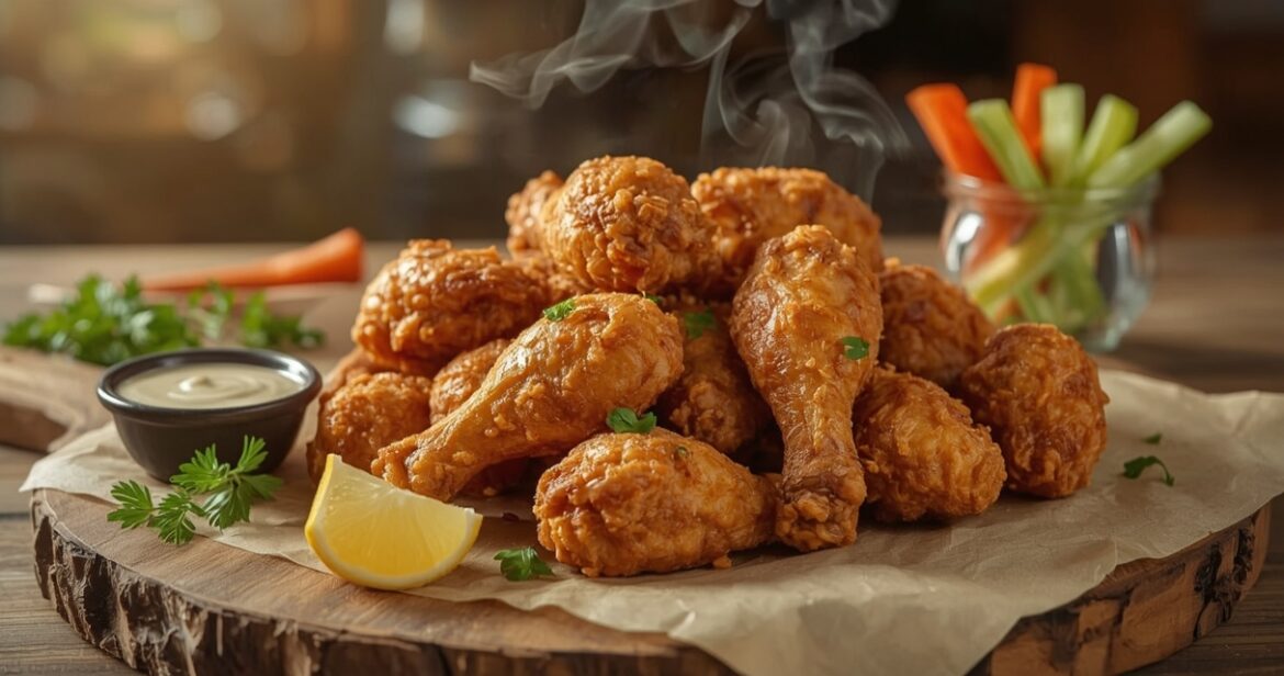 Traškios vištienos receptas su pasukų marinatu