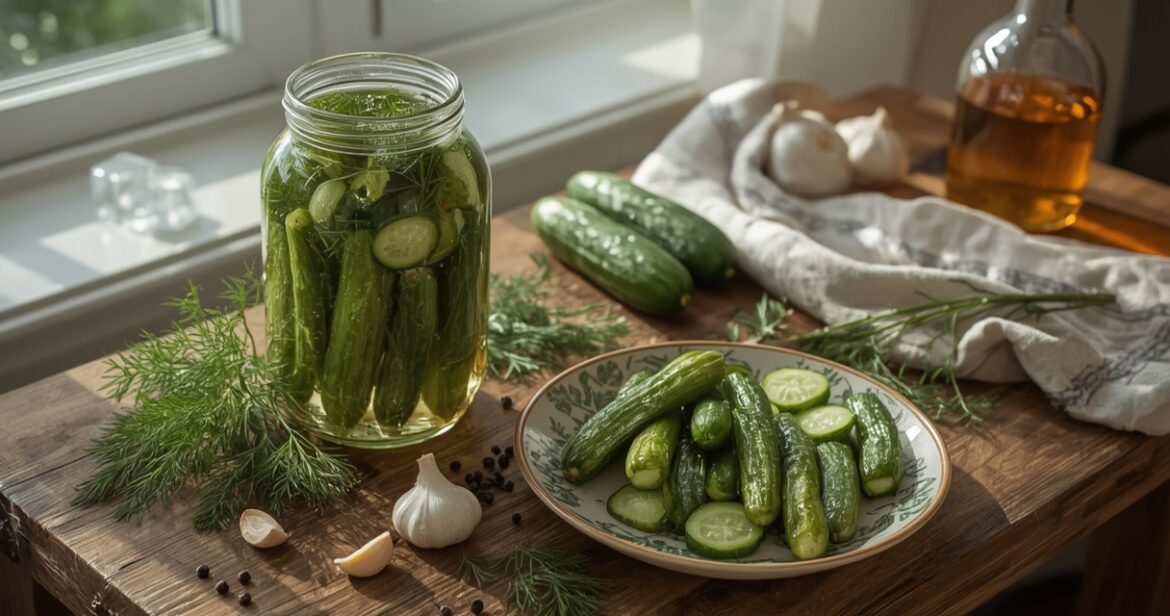Traškių marinuotų agurkų receptas su klasikiniu marinatu