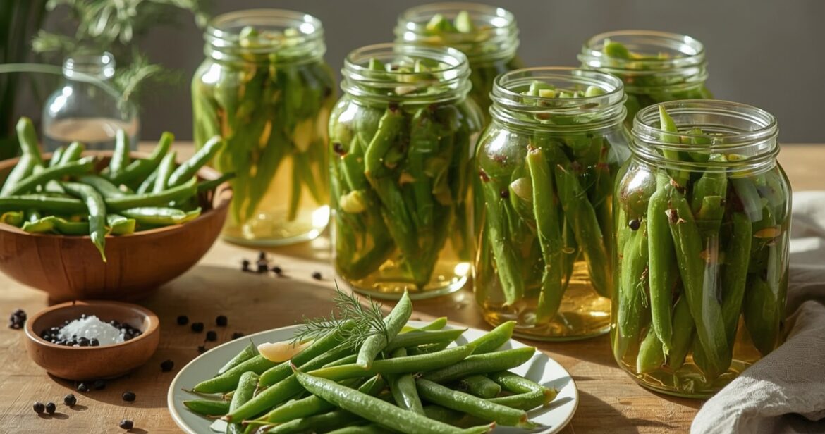 Traškių šparaginių pupelių žiemai receptas