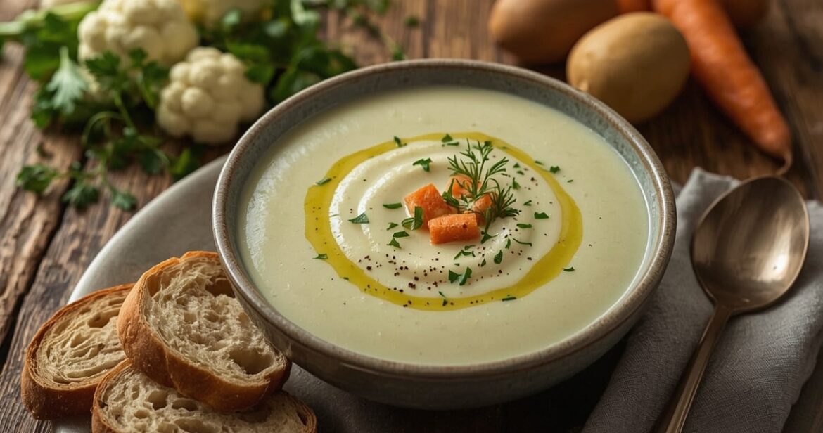 Trintos kalafiorų sriubos receptas švelniam ir sočiam pietų stalui