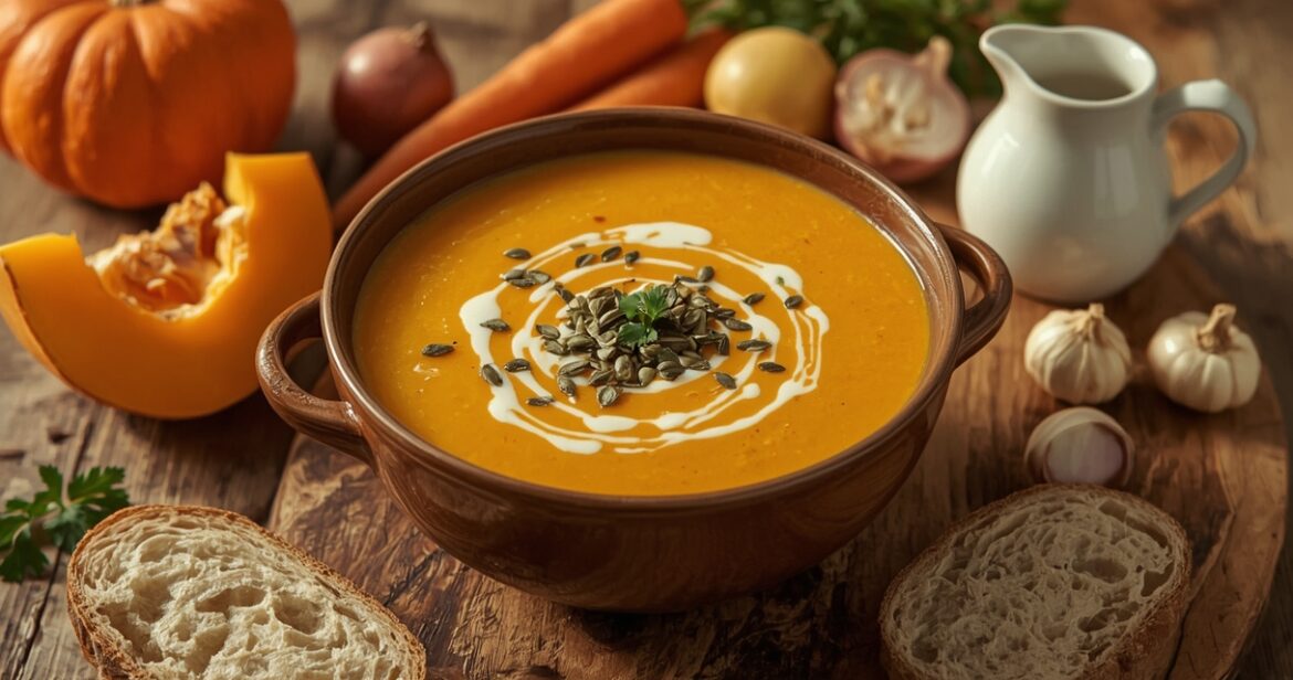 Trintos moliūgų sriubos su grietinėle receptas rudeniui