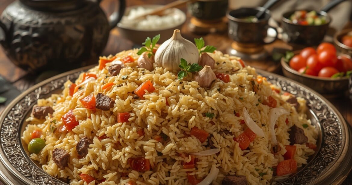 Uzbekiško plovo receptas su ryžiais ir mėsa kazane