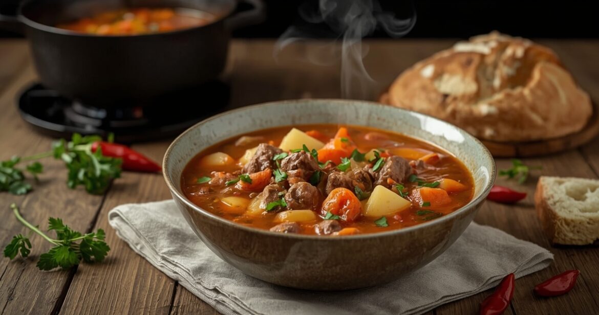 Jautienos guliašo receptas pagal vengriškas tradicijas