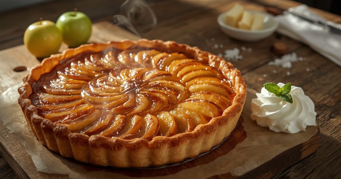 Prancūziško obuolių pyrago tarte tatin receptas su sviestine karamele