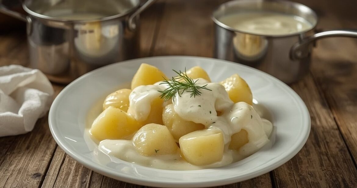 Tarybinio balto padažo receptas su pienu ir sviestu