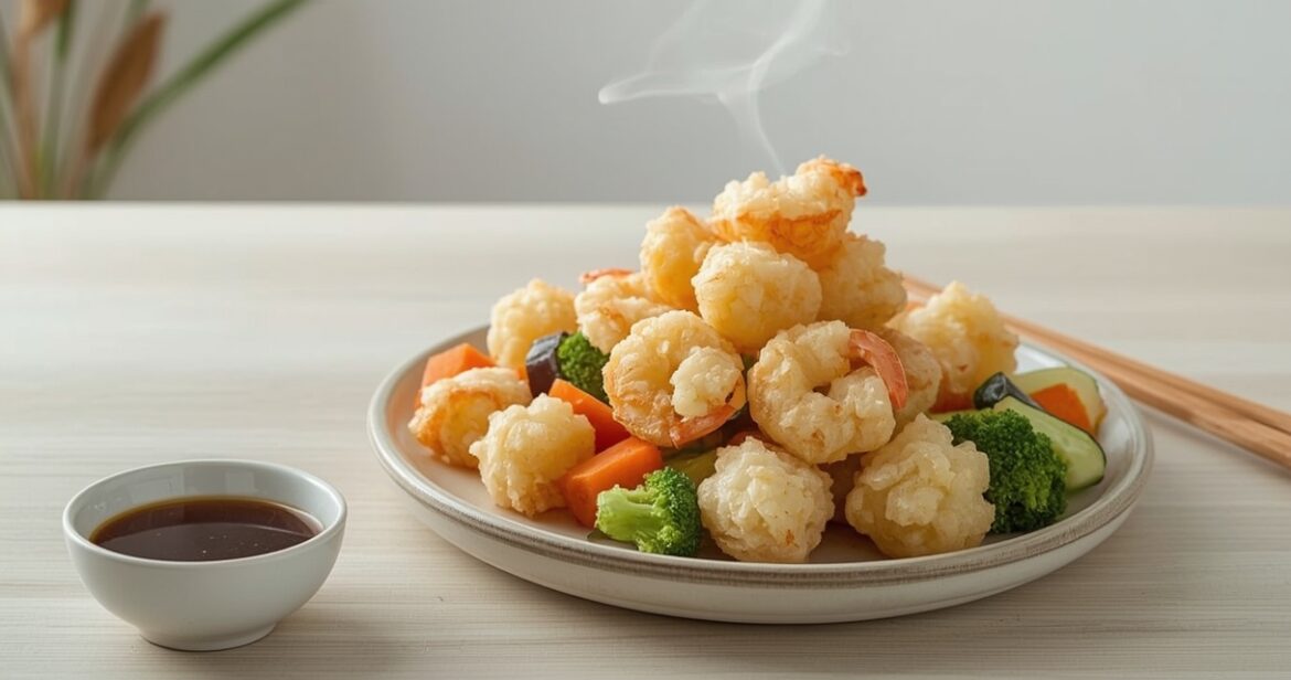 Tempura su daržovėmis ir krevetėmis autentiškas receptas