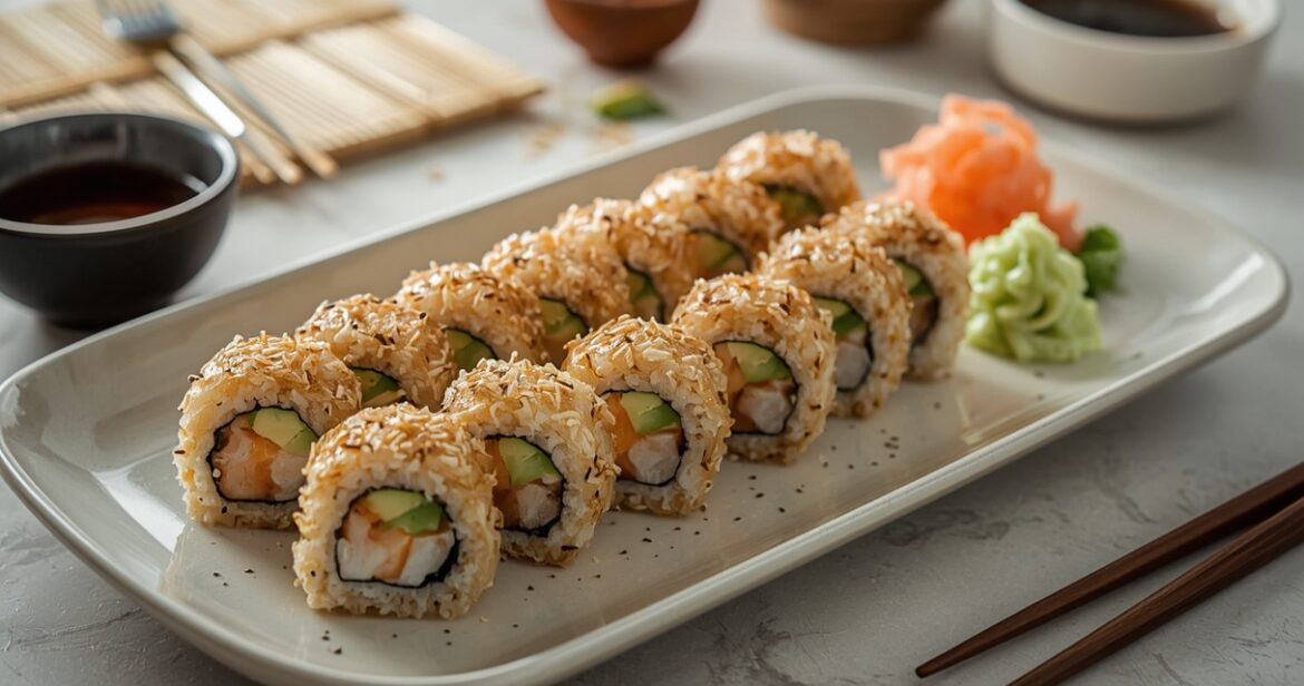 Tempura sušių receptas su traškiomis krevetėmis ir ryžiais