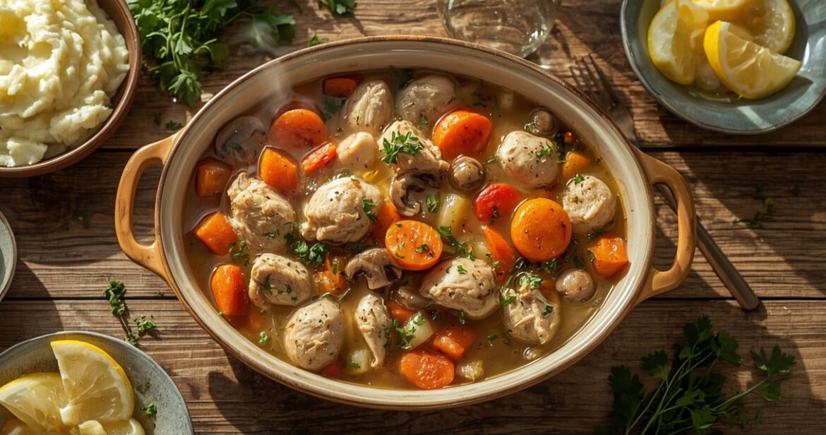 Troškintos kalakutienos receptas su daržovėmis ir prieskoniais