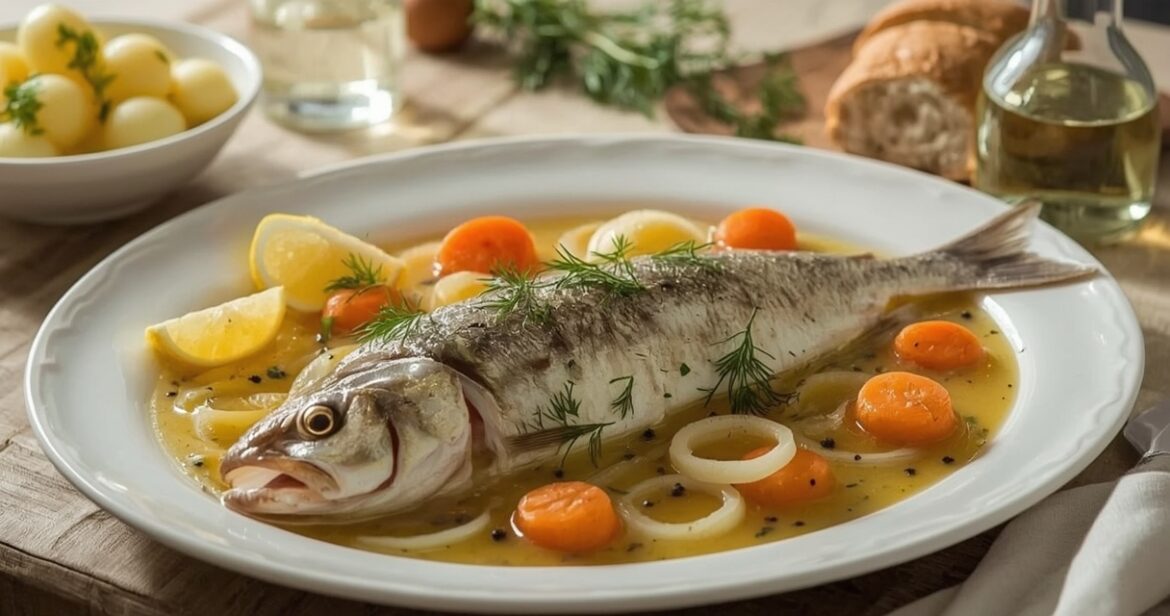 Troškintos lydekos receptas su daržovėmis ir grietinėlės padažu