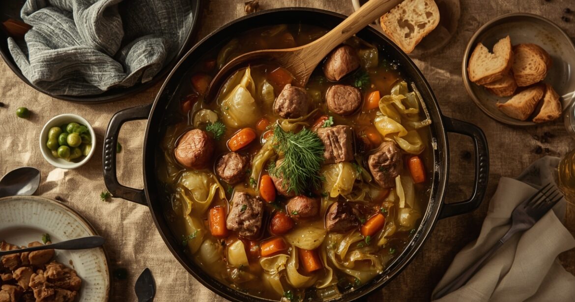 Troškintų kopūstų su mėsa receptas tradiciniam stalui