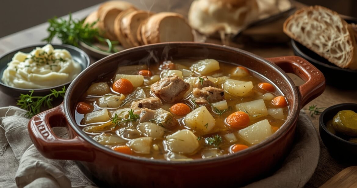 Troškintų raugintų kopūstų receptas orkaitėje su mėsa