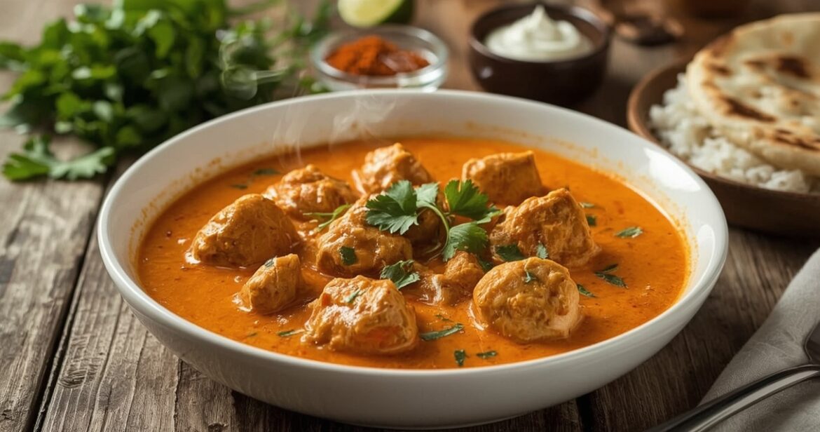 Vištienos tikka masala receptas su kreminiu pomidorų padažu