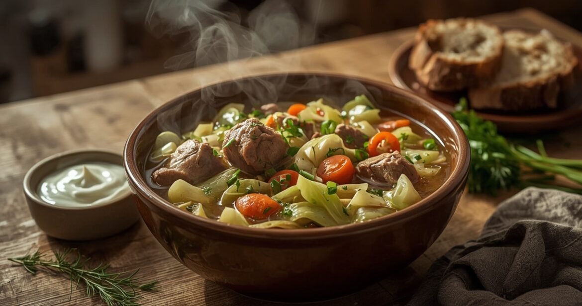 Šviežių kopūstų ir mėsos troškinio receptas šeimos pietums