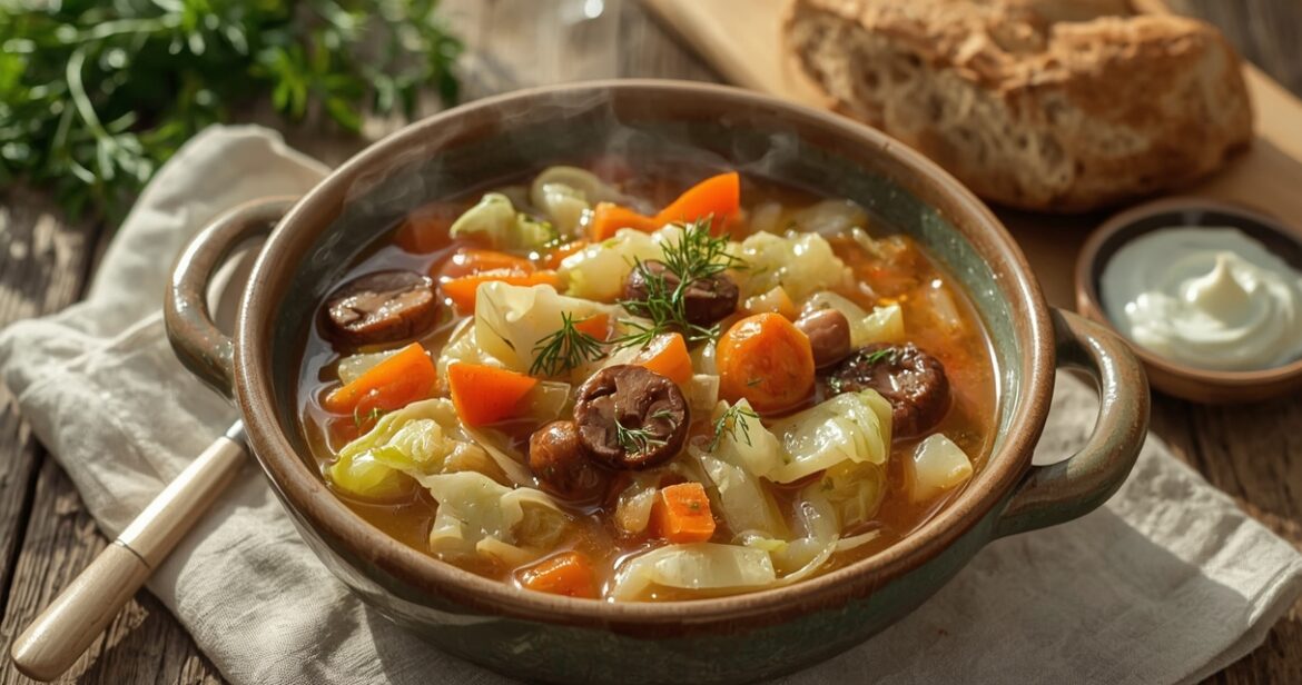 Šviežių kopūstų troškinio receptas su daržovėmis ir mėsa