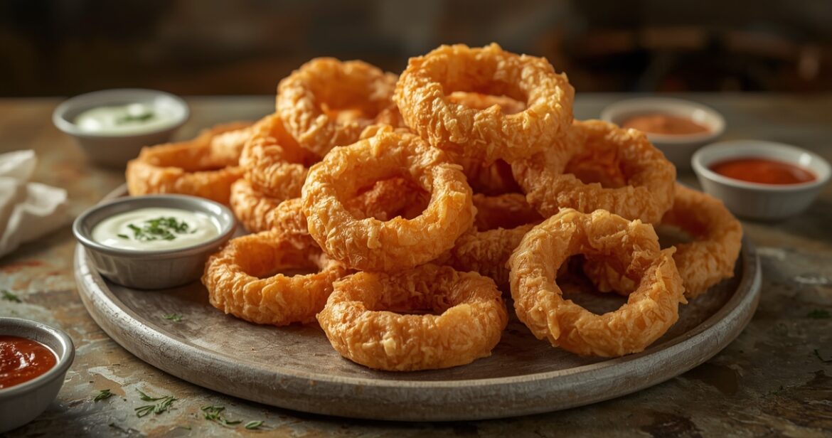 Traškių svogūnų žiedų receptas su lengva tešla