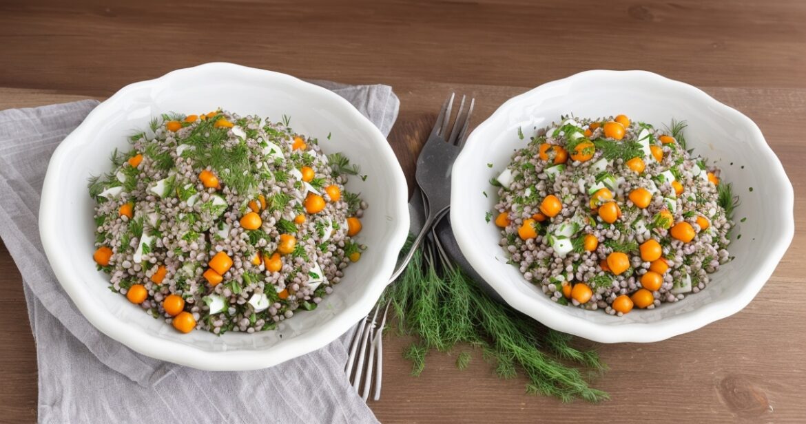 Grikių salotų su avinžirniais ir daržovėmis receptas