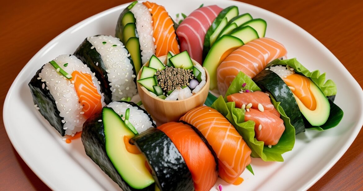 Suši receptas namuose su ryžiais žuvimi ir daržovėmis