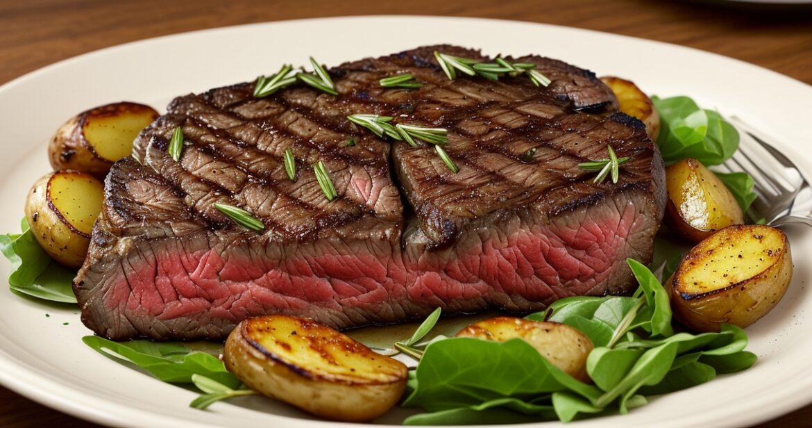 Jautienos steiko keptuvėje receptas su sviestu ir žolelėmis