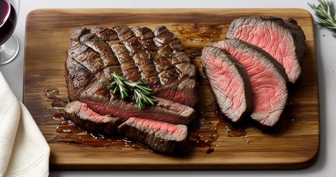 Jautienos steiko receptas orkaitėje su sviestu ir rozmarinu