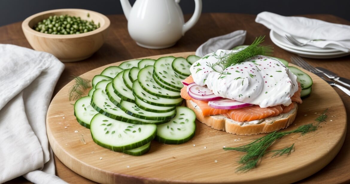 Lašišos sumuštinių receptas su agurkais ir kremu sūriu